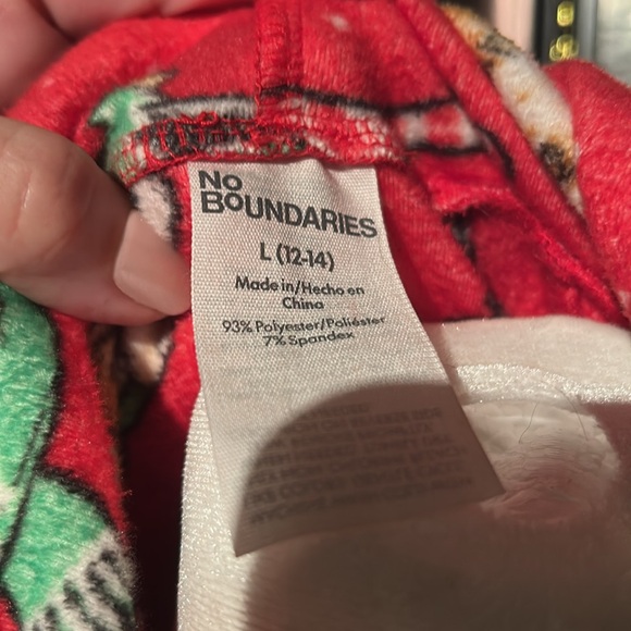 No Boundaries Christmas Red and Green Hoodie NWT size large - Picture 2 of 5